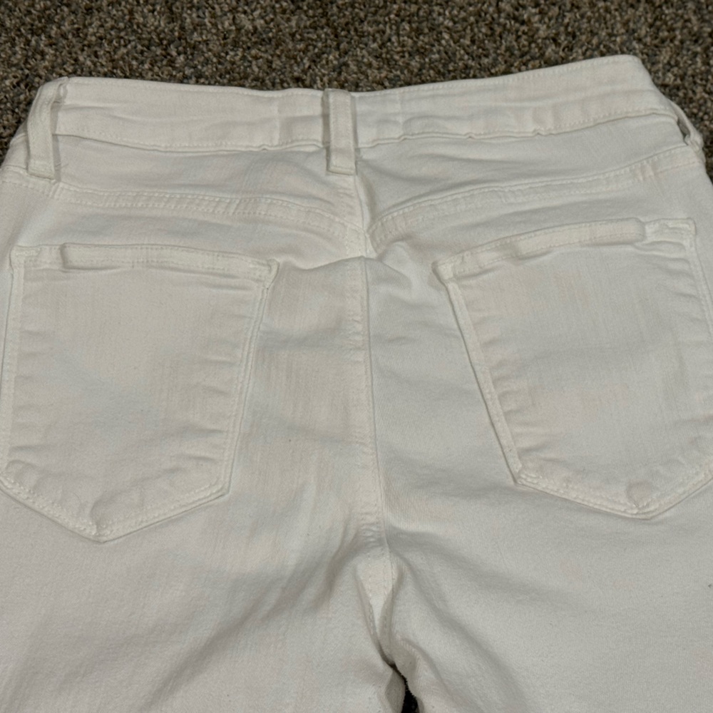 Just Black Denim: Women's White Frayed Hem Jeans Size 27 inseam 26” Distressed - Picture 8 of 9